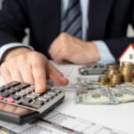 finance business elements assortment with businessman