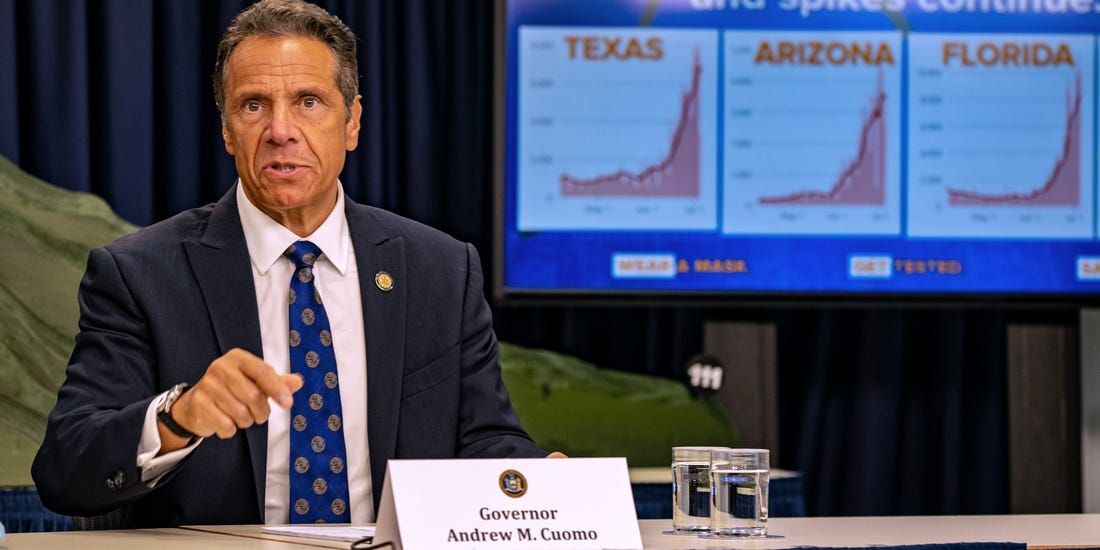 Esses estados estão pedindo aos viajantes que fiquem perto de casa nesta temporada de férias 3 governador cuomo em coletiva de imprensa para covid
