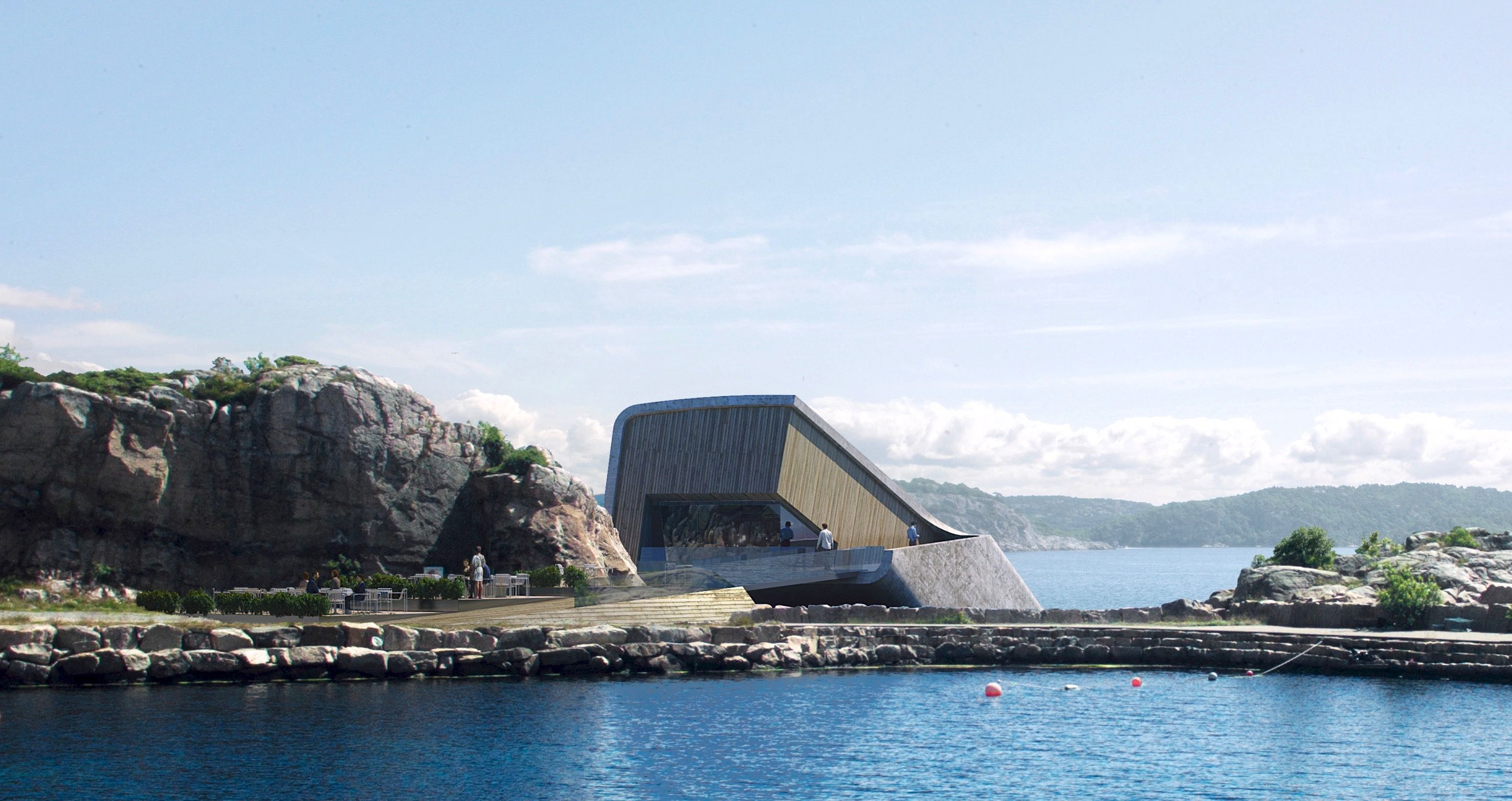 O maior restaurante subaquático do mundo abrirá na Noruega em abril 1 O maior restaurante subaquatico do mundo abrira na Noruega em