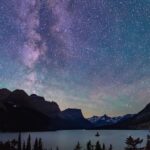 the night sky in glacier national park