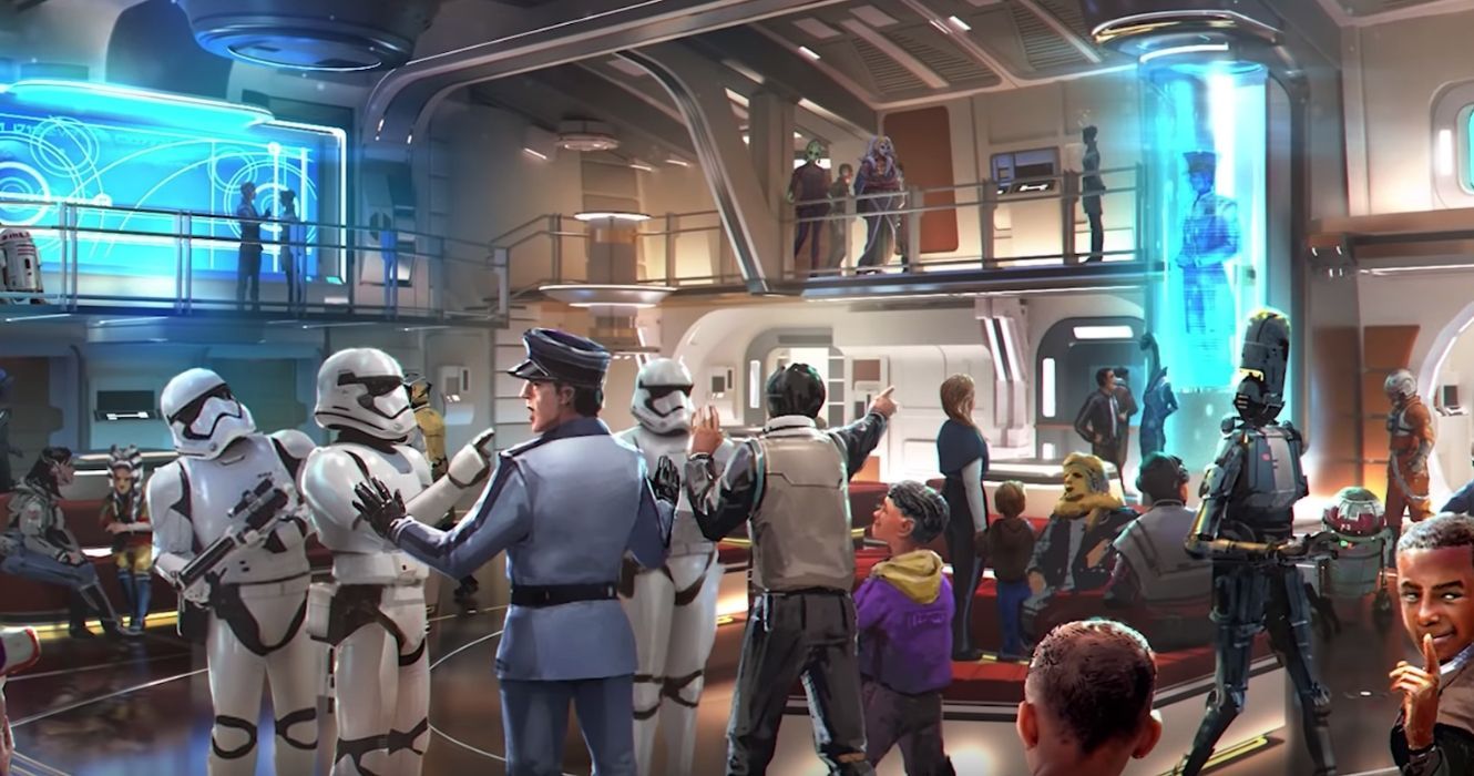 Salte a bordo do Halcyon e dê uma olhada no primeiro hotel 'Star Wars' da Disney 1 um desenho de maquete do hotel star wars da disney