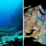 a fault line under the ocean, the sonar of a boomerang earthquake