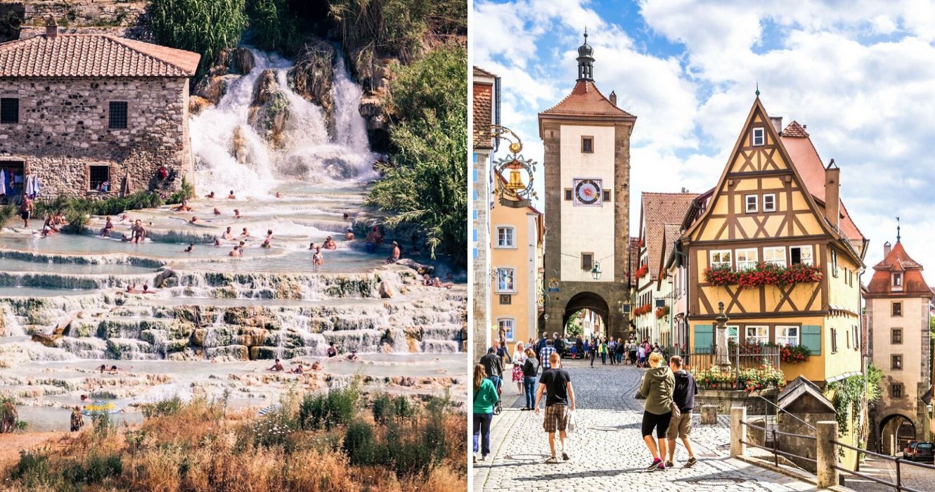 10 bairros mais ricos da Europa (que dão a Manhattan uma corrida pelo seu dinheiro) 1 algumas pessoas visitam um spa ao ar livre na europa, uma cidade européia chique