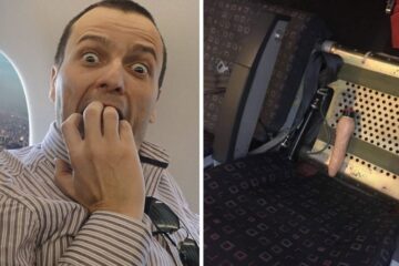 a man freaks out on a plane, a toy found on a plane after a passenger left