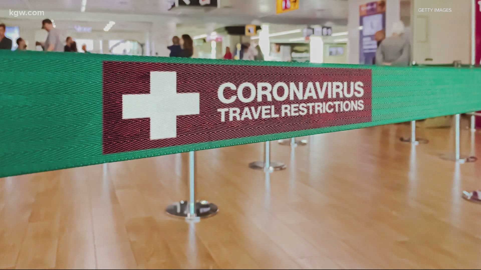 um sinal para restrições de coronavírus