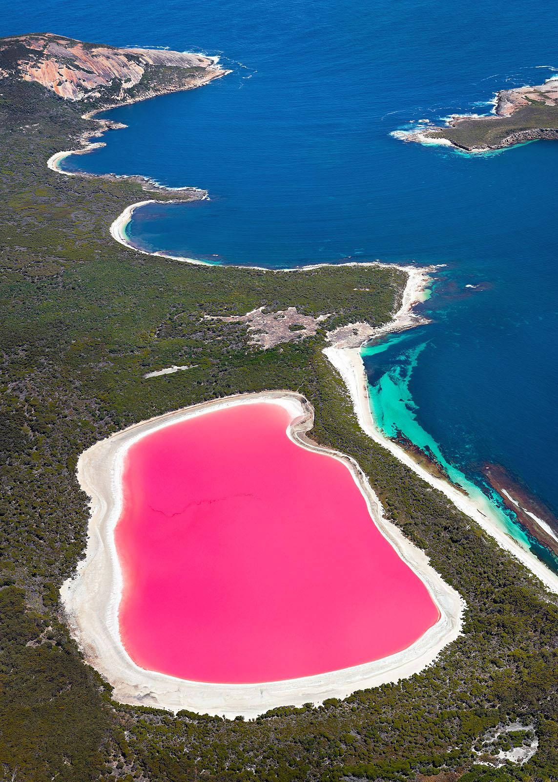 A Austrália Ocidental é de tirar o fôlego, mas essas fotos aéreas são quase surreais 6 Lago Hillier na Austrália