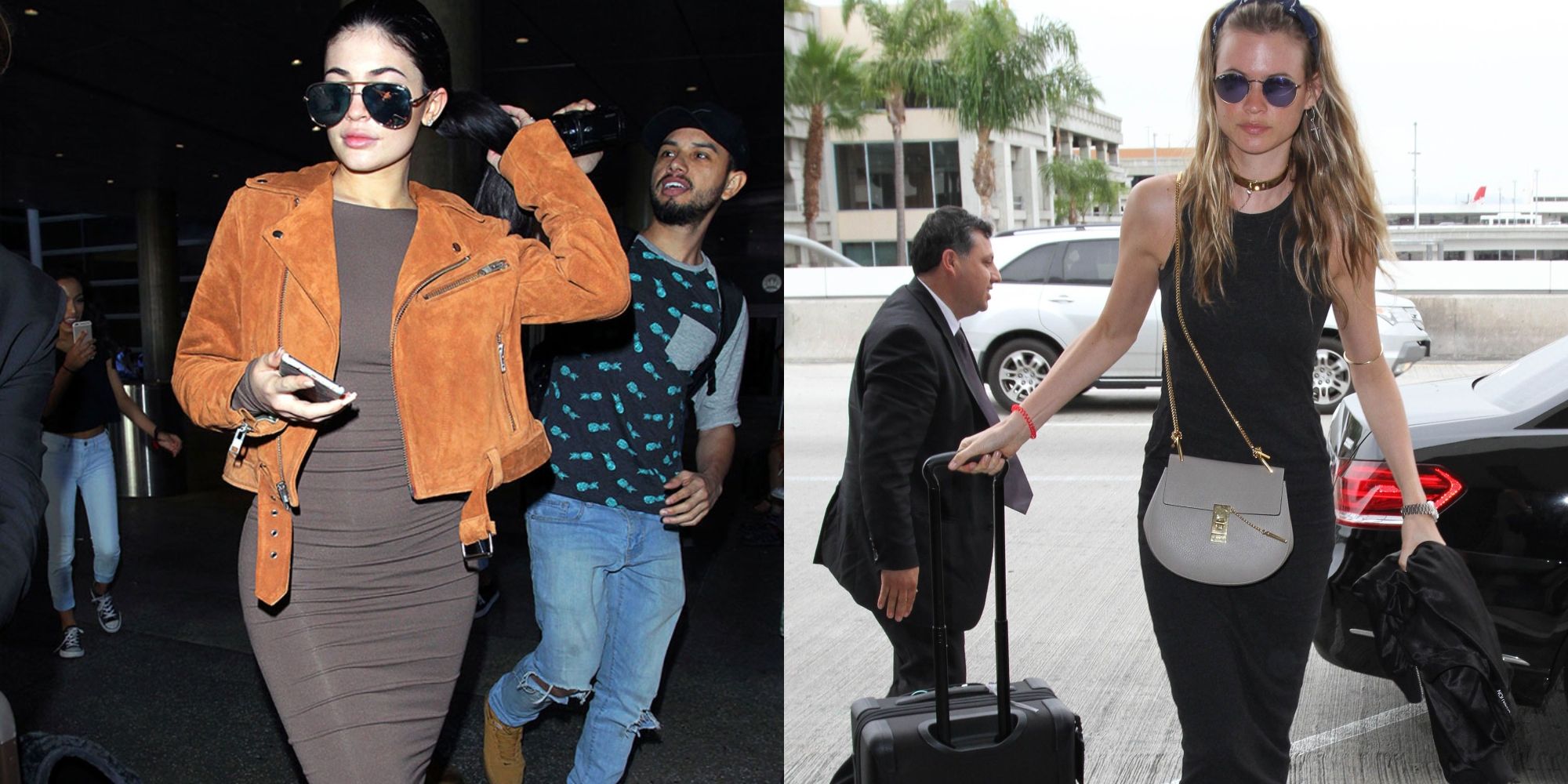 Você pode ficar tentado a usar suas roupas mais confortáveis em um voo, mas considere isso 5 famosas usando vestidos fora do estilo aeroporto