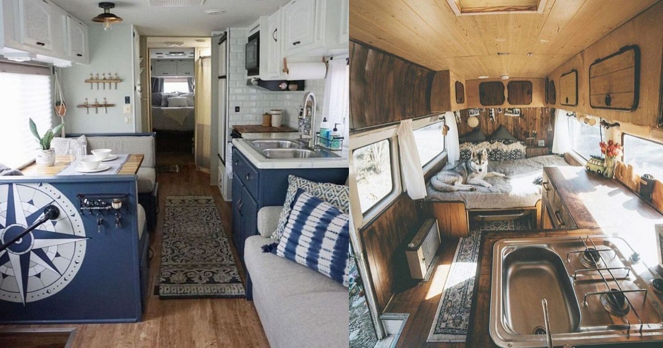 O RVing está em ascensão, veja como encontrar o perfeito 5 o interior de um trailer de viagem