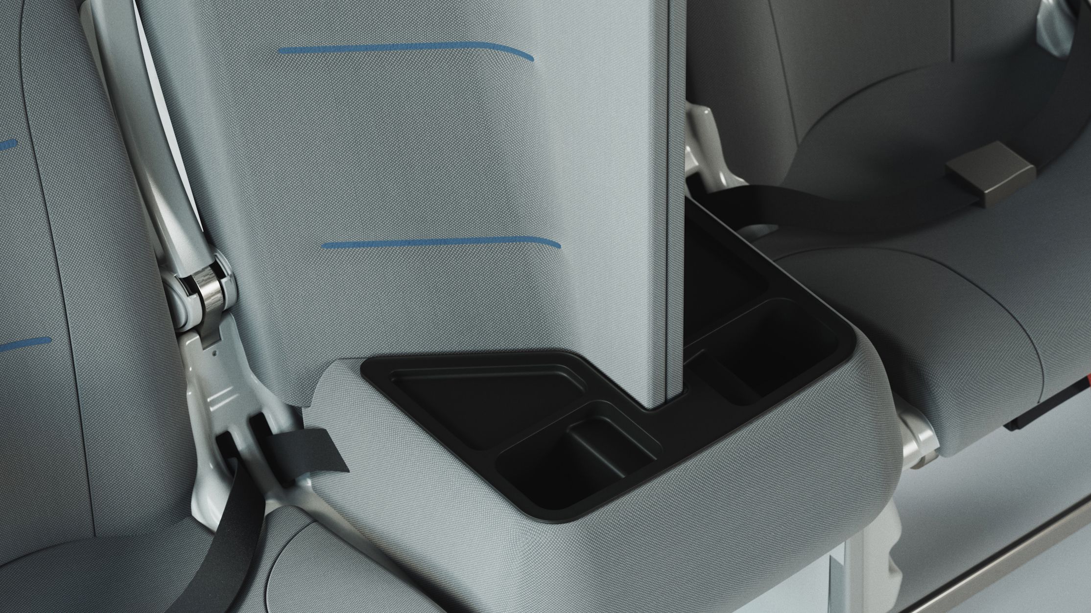 Preocupado com viagens aéreas? Aqui está o que a tecnologia está mudando 6 um close dos detalhes em um assento interspace lite