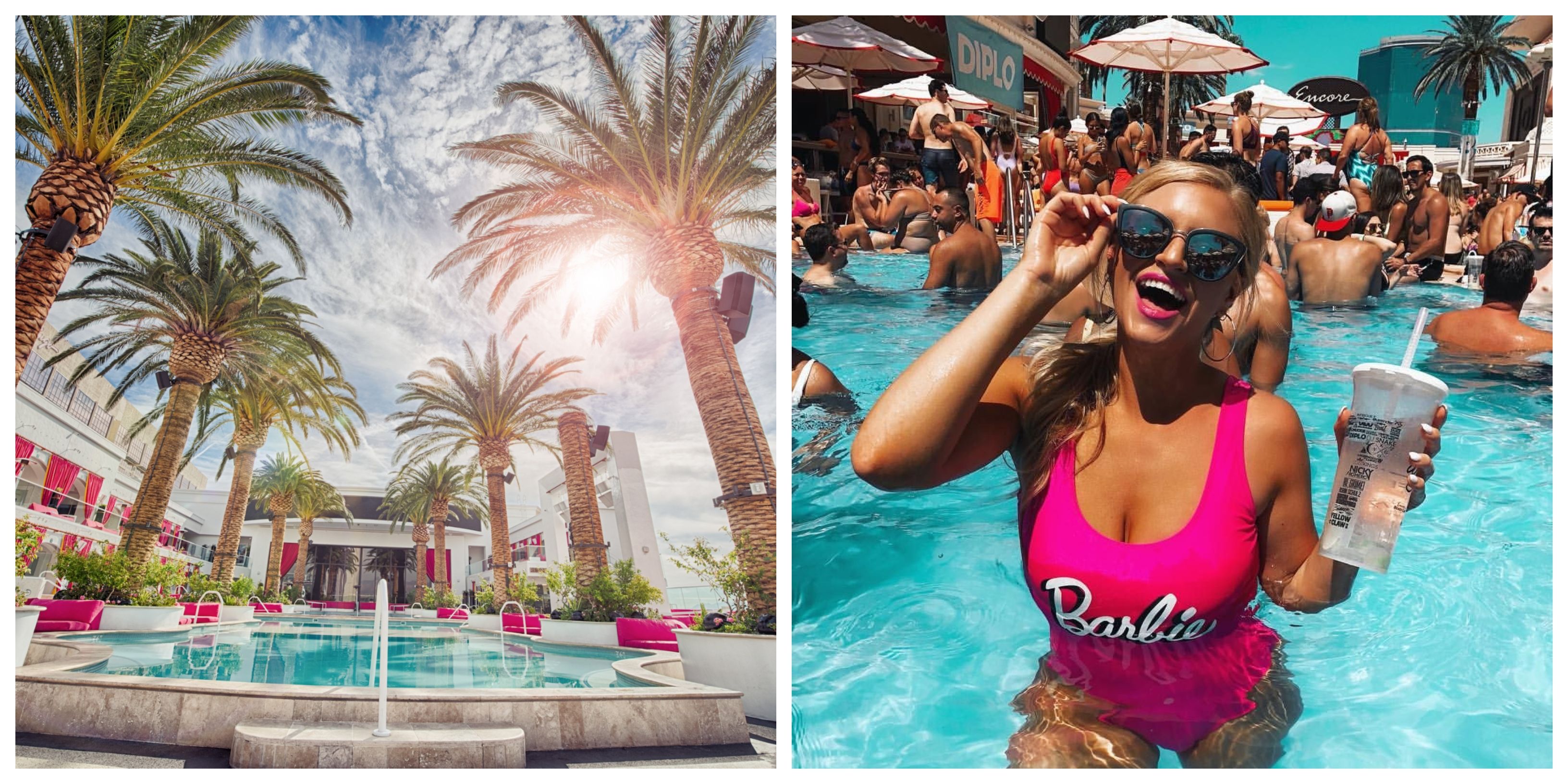 É assim que se parecem 48 horas perfeitas em Las Vegas 2 Turistas nas piscinas de Las Vegas