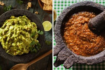 guacamole and habanero salsa
