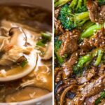 homemade hot and sour soup, homemade beef and broccoli