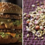 a double big mac, a bunch of mixed seeds