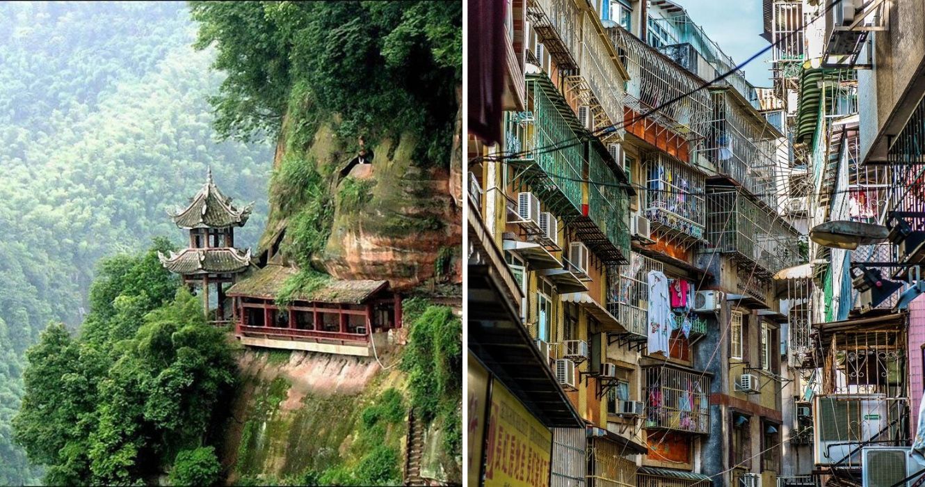 as montanhas aleluia na china, uma cidade populosa cheia de apartamentos na china