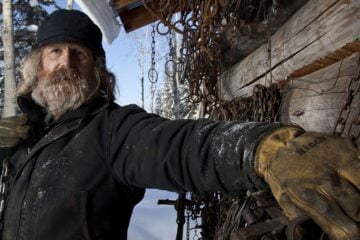 a cast member from mountain men in a promo shot