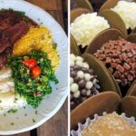traditional brazilian dishes feijoada and brigadeiro