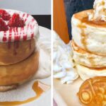 japanese souffle pancakes in different flavors