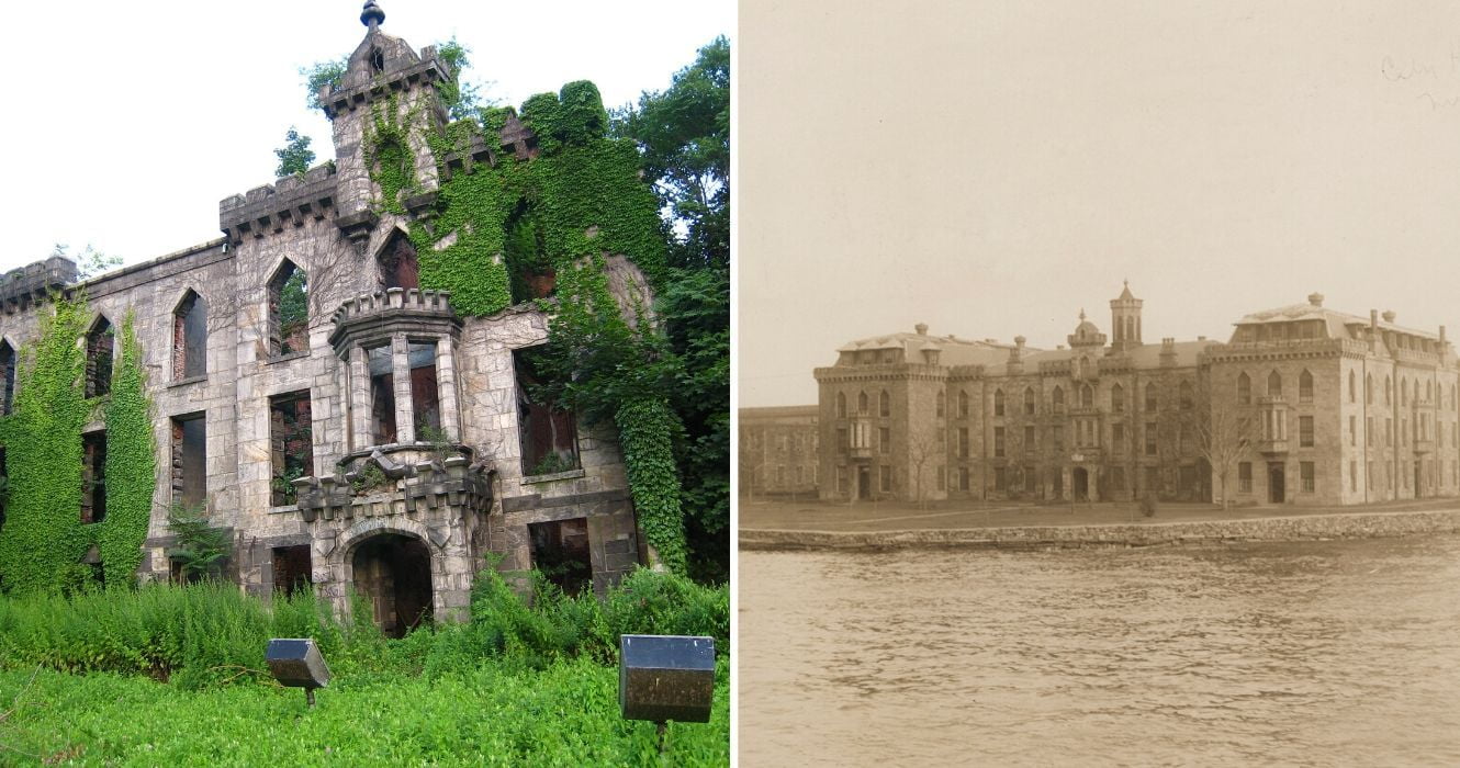 Dentro das ruínas de Renwick: o antigo hospital de varíola de Manhattan 1 as ruínas do hospital renwick na ilha de roosevelt