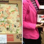 a shrimp pizza and giant nutella from costco