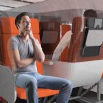 passengers on a futuristic plane