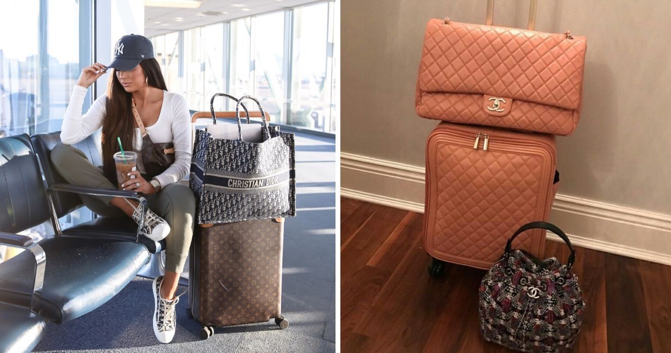 Escolhendo o tipo certo de bagagem de mão: veja o que considerar 1 uma mulher espera no aeroporto com sua bagagem