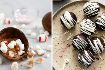 hot chocolate bombs with marshmallows inside