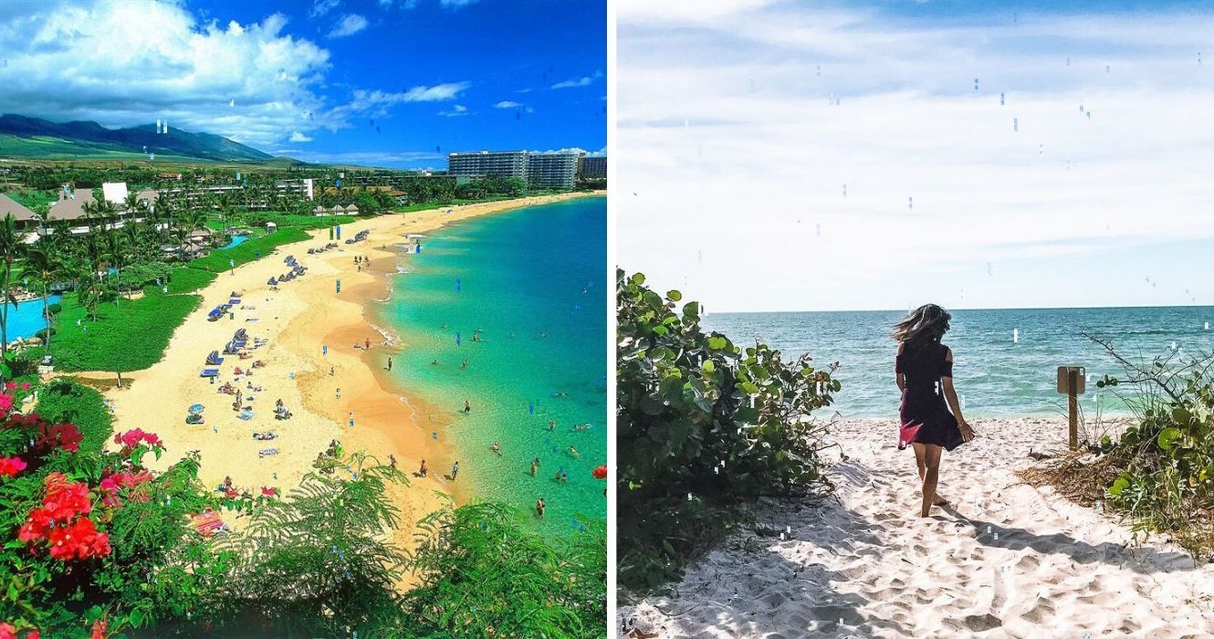 Estas cidades litorâneas dos EUA foram eleitas as cinco melhores para se viver 1 a praia em lahaina, havaí, uma garota caminhando na praia em nápoles, flórida