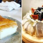 a greek dessert called galaktoboureka, a french dessert called a pavlova