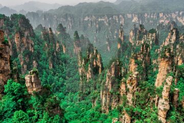 the tianzi mountain range in china