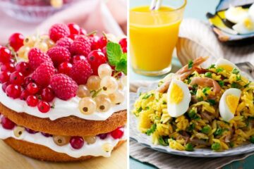 a classic victorian dessert, the classic victoria sandwich, and kedgeree, and indian dish