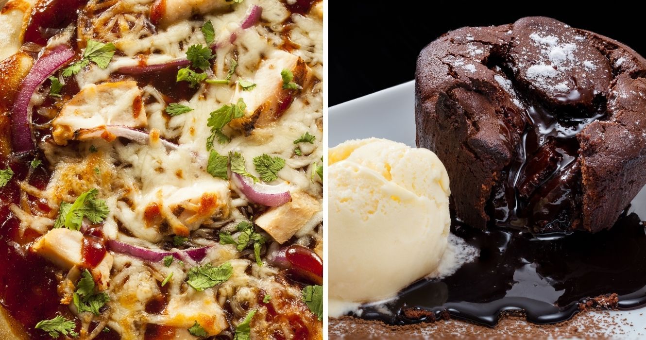 Estas receitas dos anos 90 são consideradas 'vintage' hoje 1 uma pizza de frango com churrasco, bolo de lava com sorvete