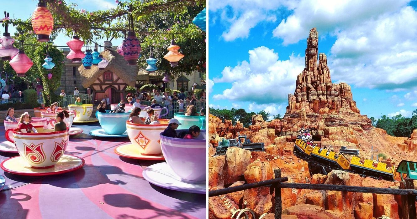 Estas são as paradas essenciais no Magic Kingdom da Disney 1 as xícaras de chá no reino mágico, a grande montanha do trovão da disney