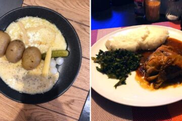 a typical dinner in switzerland, dinner of sadza