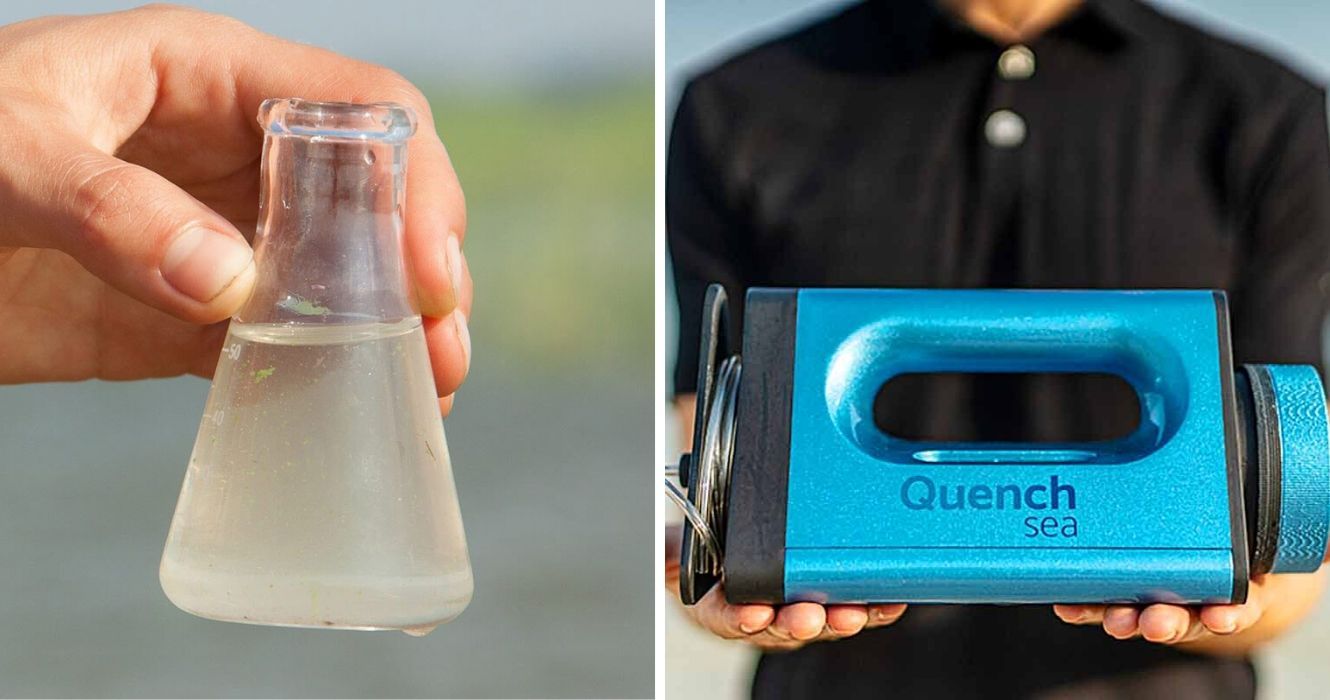 Este novo dispositivo transforma água salgada em água potável, e é um grande negócio 1 o dispositivo quenchsea