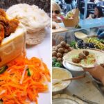 bunny chow street food, a street vendor serves falafel
