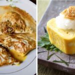 an egg brik from tunisia, a plate of tamagoyaki