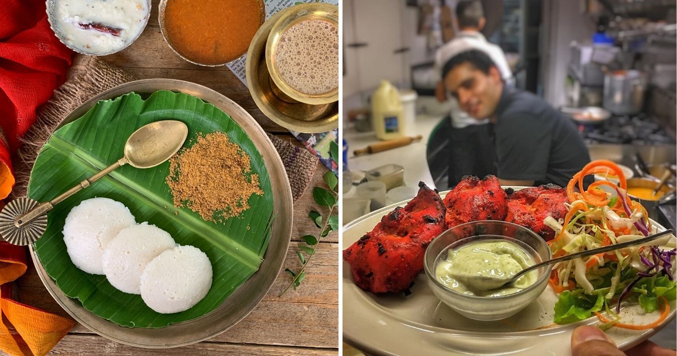 Estes pratos indianos não são curry, mas ainda são deliciosos 1 um prato de idli indiano, frango tandoor