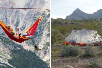a slacker camps in the italian alps, camping at lake mead