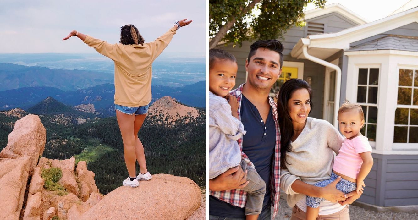 Estes são os lugares mais acessíveis para se viver nos EUA a partir de 2020 1 uma família compra uma casa em las vegas, uma garota faz caminhadas no colorado