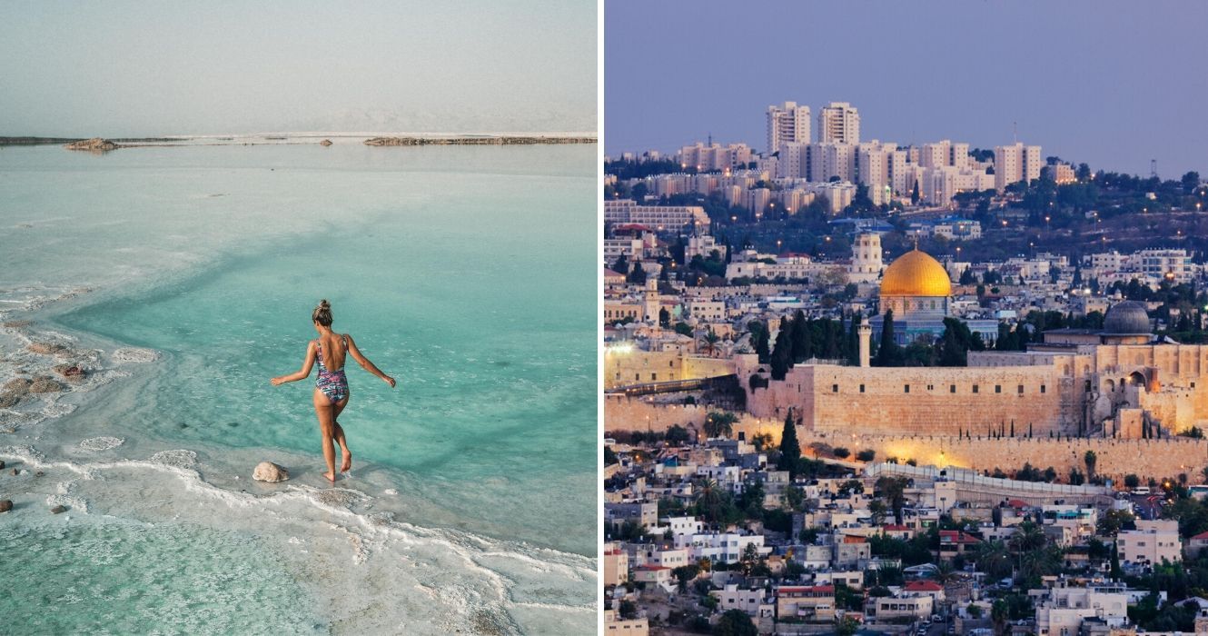 o mar morto em israel, a cidade de jerusalém
