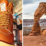 the worlds largest boot, an arch in devils garden