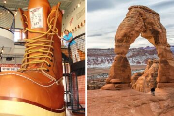 the worlds largest boot, an arch in devils garden