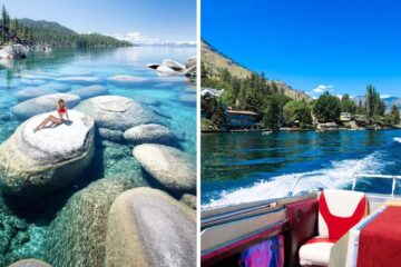 swimming at lake tahoe, boating on lake chelan