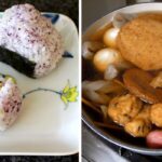 japanese foods onigiri and oden