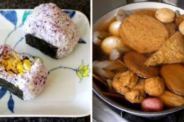 japanese foods onigiri and oden