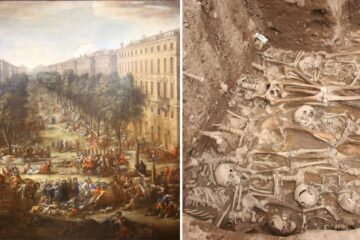 the black plague swept through europe as the dead were thrown in mass graves