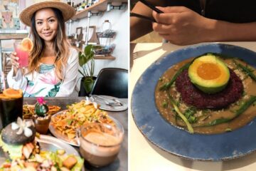 dining at the vibe cafe and health bar, food from indie girl in hawaii