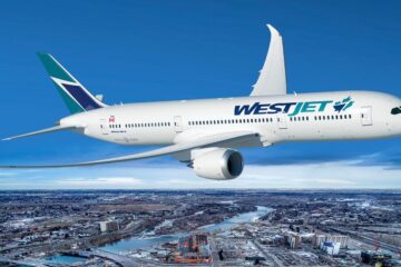 Fotos: Novo avião da WestJet inspirado na paisagem do Canadá