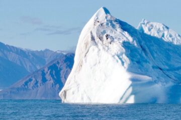 Scenic iceberg in Canada's Arctic territory, Nunavut