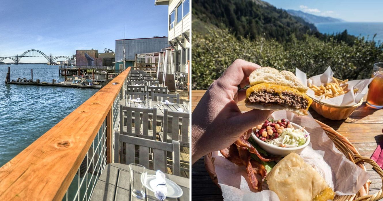 O melhor jantar e bebidas na Pacific Coast Highway, de acordo com Foodies 1 restaurante clearwater em newport, oregon, nepenthe em big sur